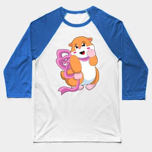 Hamster with Ribbon Baseball T-Shirt